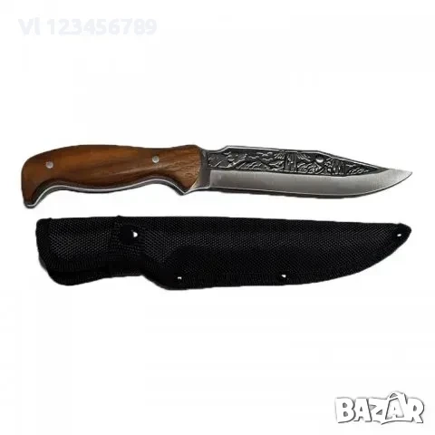 Ловен нож Охотник с гравюра | 260х150, снимка 2 - Ножове - 52265191