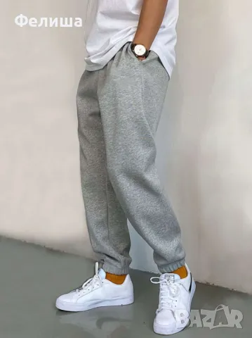  	Спортно Мъжко Долнище с Изчистен Дизайн в Сив Цвят , снимка 5 - Спортни дрехи, екипи - 50207273