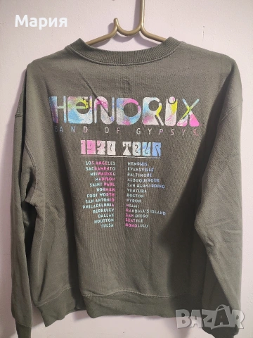 Суитчър с Jimi Hendrix, размер L, снимка 2 - Суичъри - 53274289