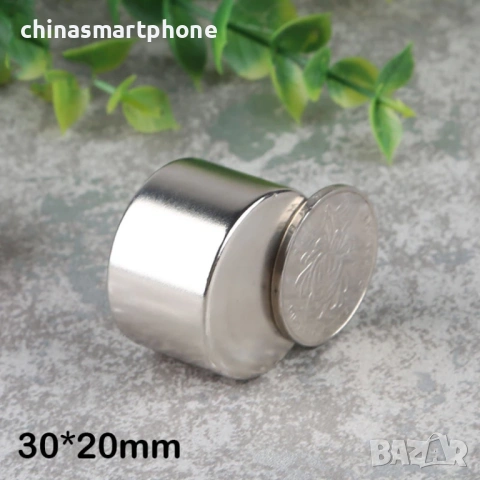 Неодимов магнит 30x20mm N54 супер мощен 4100 – 4700 Gs 27гр  | moqtmagazin.com, снимка 6 - Други инструменти - 53284875