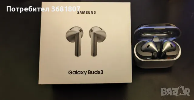 Слушалки Samsung Galaxy Buds 3 - сиви, снимка 1 - Безжични слушалки - 48347705