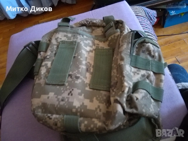 Чанта маскировъчен промазан плат каки Маркова нова на Army UA 28x22x11 cm с много прегради, снимка 2 - Чанти - 53901364