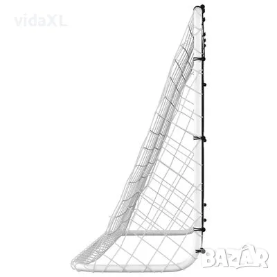 vidaXL Футболна врата с мрежа и стена мишена, стомана, 184x61x122 см(SKU:93376), снимка 4 - Други спортове - 49011393