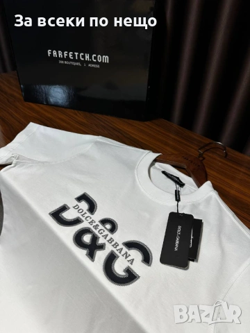 Dolce&Gabbana Мъжка Бяла Тениска👕Мъжка Блуза С Къс Ръкав В Бял Цвят Код Mens P.144, снимка 2 - Тениски - 53823261