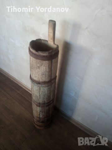 Стара дървена буталка за масло., снимка 2 - Антикварни и старинни предмети - 45680895