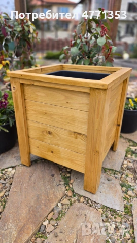 Дървени кашпи/саксии/плантери за двор, градина или тераса, снимка 8 - Саксии и кашпи - 53906294