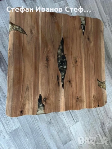 Холна маса от орех със смола, снимка 3 - Маси - 51422994