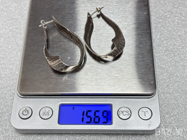 Сребърни Обеци (проба 925)-15,69 грама, снимка 13 - Обеци - 53518831