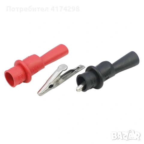 2PCS Алигатор Крокодил Тестови щипки Скоби 1000V 10A за мултиметрови клинки за оловни алигатори Елек, снимка 3 - Друга електроника - 53851844