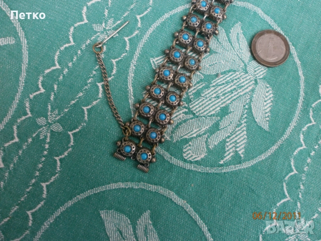 Стар накит украшение 19.5 / 2.5 см  60 грама, снимка 3 - Антикварни и старинни предмети - 52604452