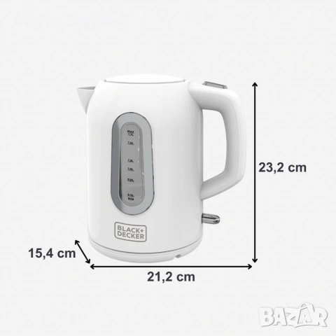 Електрическа кана Black+Decker BXKE2204E 2200W, 1.7L, снимка 8 - Кани - 53672779