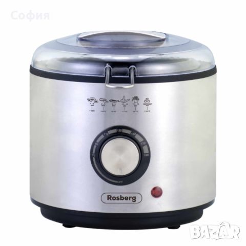 Фритюрник Rosberg R51980U, 950W, 1л., фиксиран съд, S/S, снимка 2 - Фритюрници - 45730775