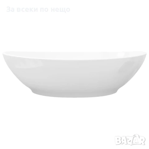 Луксозна керамична мивка с овална форма, бяла, 40x33 см Код P994 , снимка 3 - Мивки - 51157484