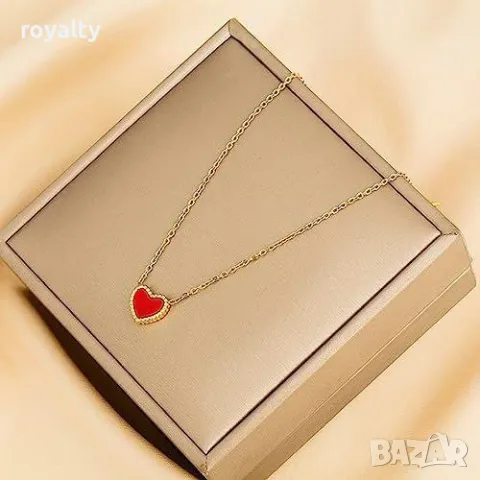 Колие на сърце, снимка 2 - Колиета, медальони, синджири - 49515664