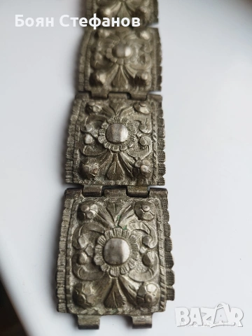 Възрожденска сребърна гривна , снимка 2 - Антикварни и старинни предмети - 53439013