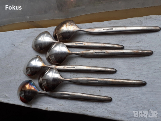 Комплект луксозни маркови дебело посребрени лъжици WMF, снимка 5 - Антикварни и старинни предмети - 53498711