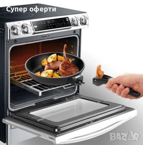 Тиган Tescoma SmartClick Ø24cm с подвижна дръжка, снимка 4 - Съдове за готвене - 49939418