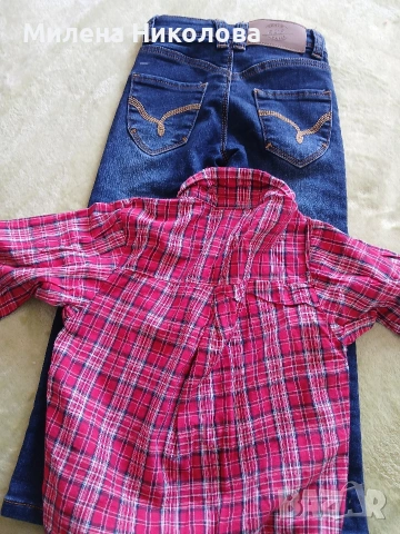 Слим Дънки и ризка 3г, снимка 3 - Детски панталони и дънки - 53656088