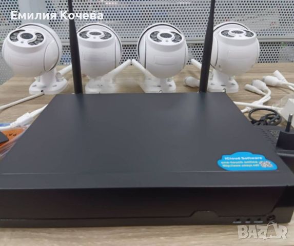 БЕЗЖИЧНИ WiFi комплект с 4 камери 4К ULTRA +DVR за видеонаблюдение , снимка 3 - Камери - 46676520