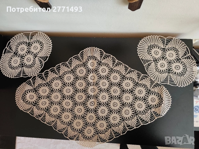 Винтидж плетени покривки, снимка 3 - Декорация за дома - 54243375