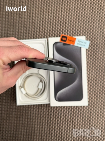 КАТО НОВ❗256gb❗ iPhone 15 Pro Лизинг от 40лв/м / Black Titanium USA черен, снимка 7 - Apple iPhone - 52752298