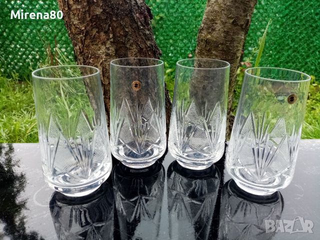 * Моника * - кристални чаши за вода - 4 бр.!, снимка 1 - Чаши - 45529086