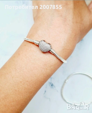 Сребърни дамски гривни Pandora , снимка 8 - Гривни - 53790643