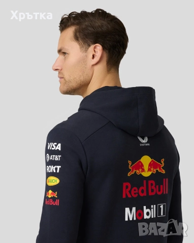 Red Bull Racing Team Full Zip Hoodie - Оригинално мъжко горнище, снимка 5 - Спортни дрехи, екипи - 52566778