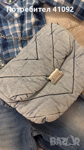 Zara дънкова чанта  Нова, снимка 2 - Чанти - 51007493