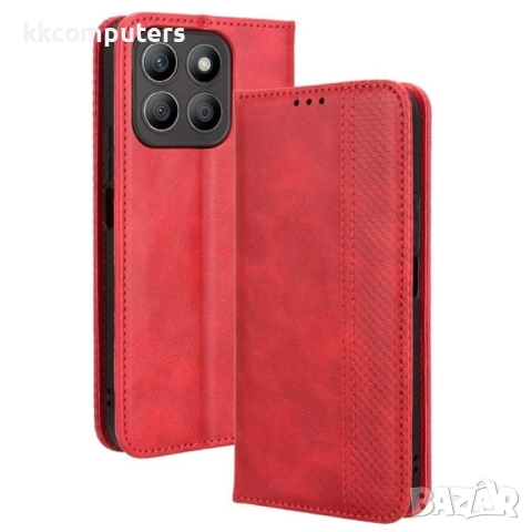 Honor X8c Retro Texture Wallet Калъф и Протектор, снимка 2 - Калъфи, кейсове - 51493381