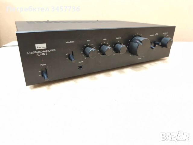 Винтидж Японски Стерео Усилвател Sansui AU-117 mk2, снимка 5 - Ресийвъри, усилватели, смесителни пултове - 53511370