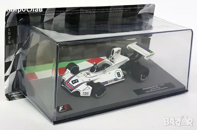 1:43 ATLAS Brabham BT44B 1975 Carlos Pace БОЛИД ФОРМУЛА, снимка 2 - Колекции - 49869419