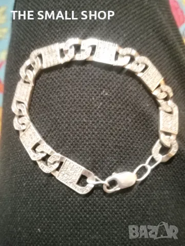 Масивна сребърна гривна с циркони сребро 925, снимка 11 - Гривни - 47855936