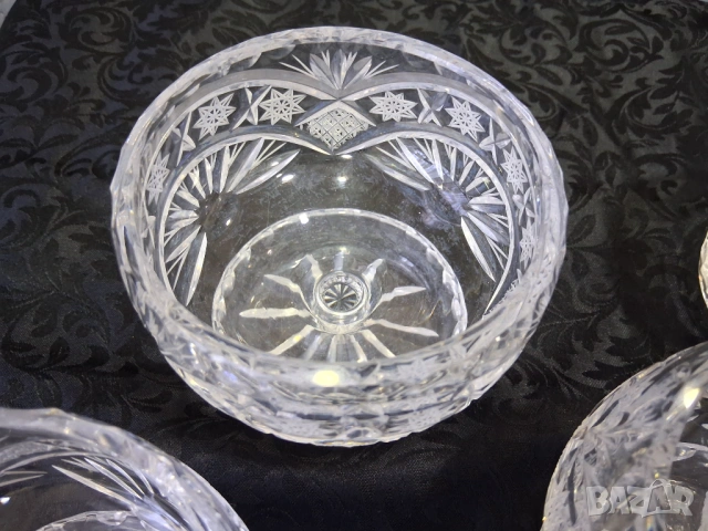 Кристални чаши за мелба/десерт 6бр, снимка 16 - Сервизи - 53516634