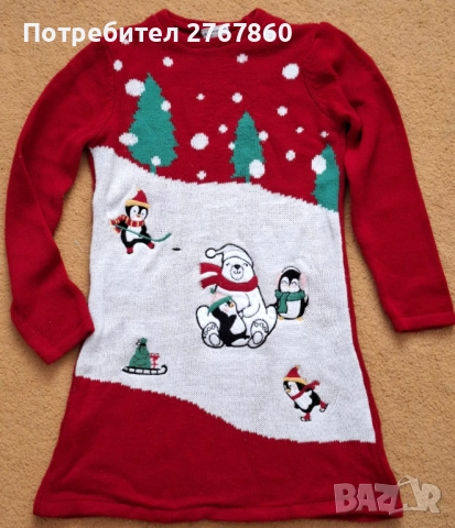 3 броя детски коледни рокли LC Waikiki, размер 140, снимка 3 - Детски рокли и поли - 52318702