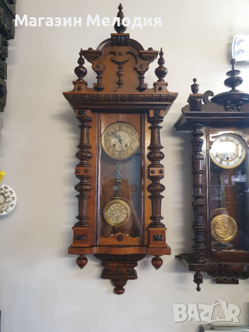 Немски античен стенен часовник Gustav Becker от 1900г. Напълно автентичен. Месингов циферблат. В пер, снимка 2 - Стенни часовници - 44026891