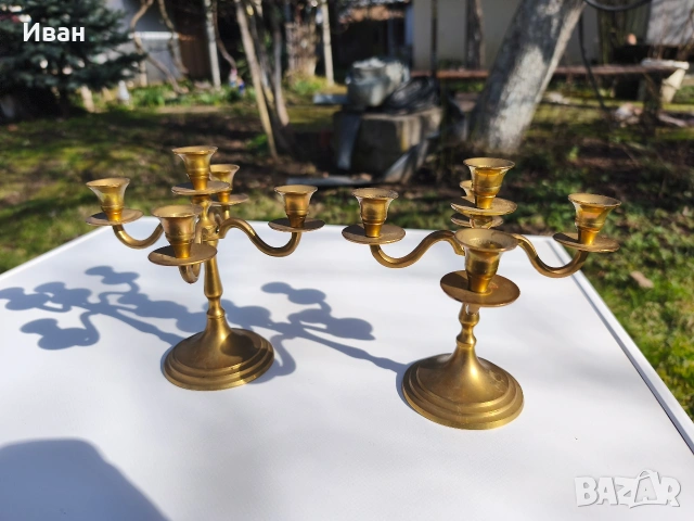 малък месингов свещник , снимка 2 - Декорация за дома - 53562617