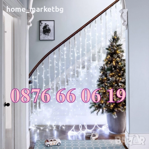 Коледни лампички 20 метра на макара, бяла светлина, водоустойчиви, снимка 2 - Декорация за дома - 52327549