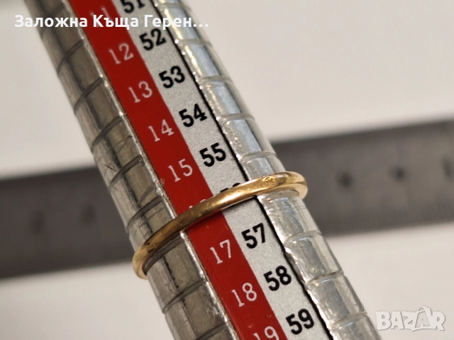 Златен пръстен 1,26гр, снимка 4 - Пръстени - 52687942