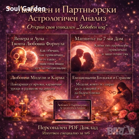 Защо Любовта ти не се Получава? – Персонален Любовен Астрологичен Анализ, снимка 5 - Друго ясновидство - 53601490