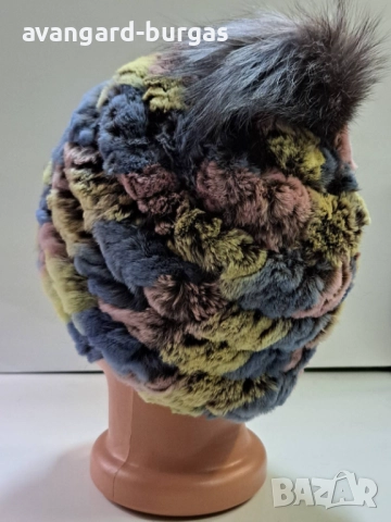 Дамска шапка, лукс Чинчила -231, снимка 4 - Шапки - 52214263