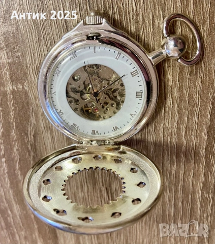 Механичен джобен часовник The Heritage Collection „Emerald“, снимка 4 - Джобни - 53327389