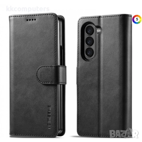 Samsung Galaxy Z Fold5 5G LC.IMEEKE Кожен Калъф и Протектор