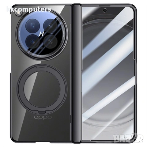 Магнитен Калъф за Oppo Find N6 5G - PC, 360° стойка, Вградено стъкло, 3 цвята, снимка 4 - Калъфи, кейсове - 54265316
