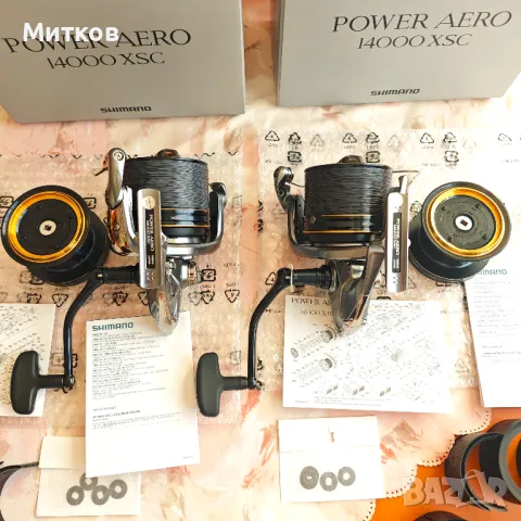 Две шаранджийски макари Shimano Power Aero 14000 XSC, снимка 6 - Макари - 48862436