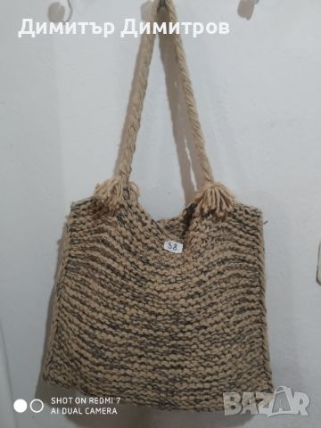 плетена чанта от вълна, снимка 2 - Чанти - 46238013