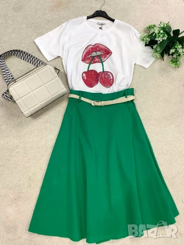 овърсайз тениска с череши, снимка 3 - Тениски - 50871468