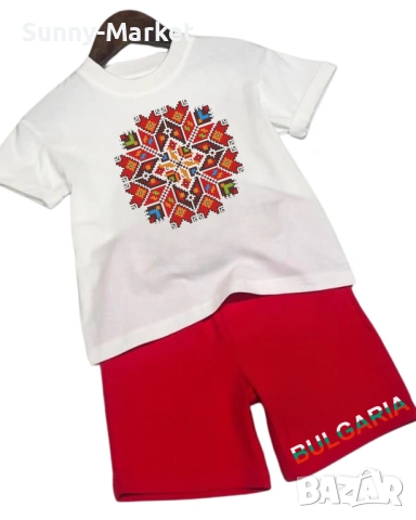 Шевица Детски екип комплект тениска + къси гащи + Буква или Цифра, снимка 4 - Детски комплекти - 53757504