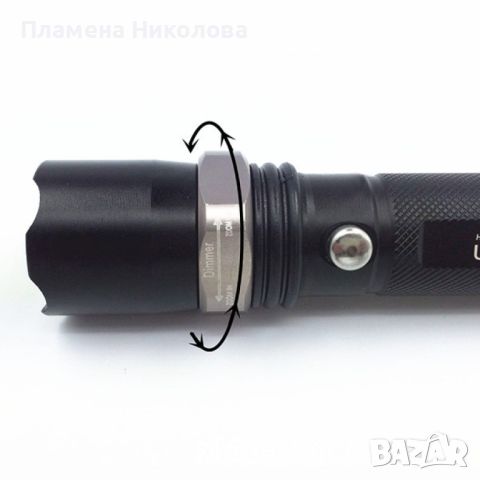 Фенер Q5 с фокусиране, мащабиране  и  голяма мощност T6 US LED CREE, FL8 Доставка с еконт., снимка 2 - Лед осветление - 46560505