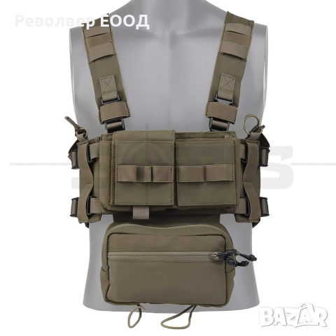 ТАКТИЧЕСКА ЖИЛЕТКА PMC MICRO D CHEST RIG – GREEN, снимка 6 - Екипировка - 45056954